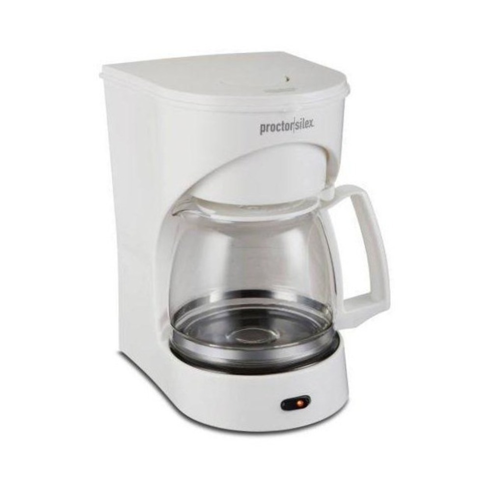 Proctor Silex 4 Cup Coffee Maker White New Auto Pause & Pour 48138